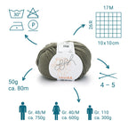 ggh Tavira | 100% Baumwolle | 80m/50g | 023 - Khaki - Rebecca - Online.de