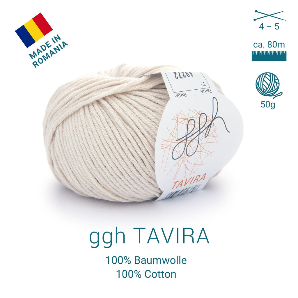 ggh Tavira | 100% Baumwolle | 80m/50g | 032 - Hellbeige - Rebecca - Online.de