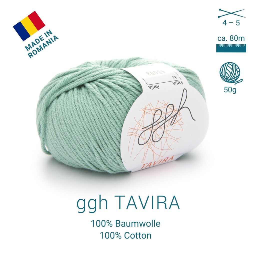 ggh Tavira | 100% Baumwolle | 80m/50g | 034 - Blassgrün - Rebecca - Online.de