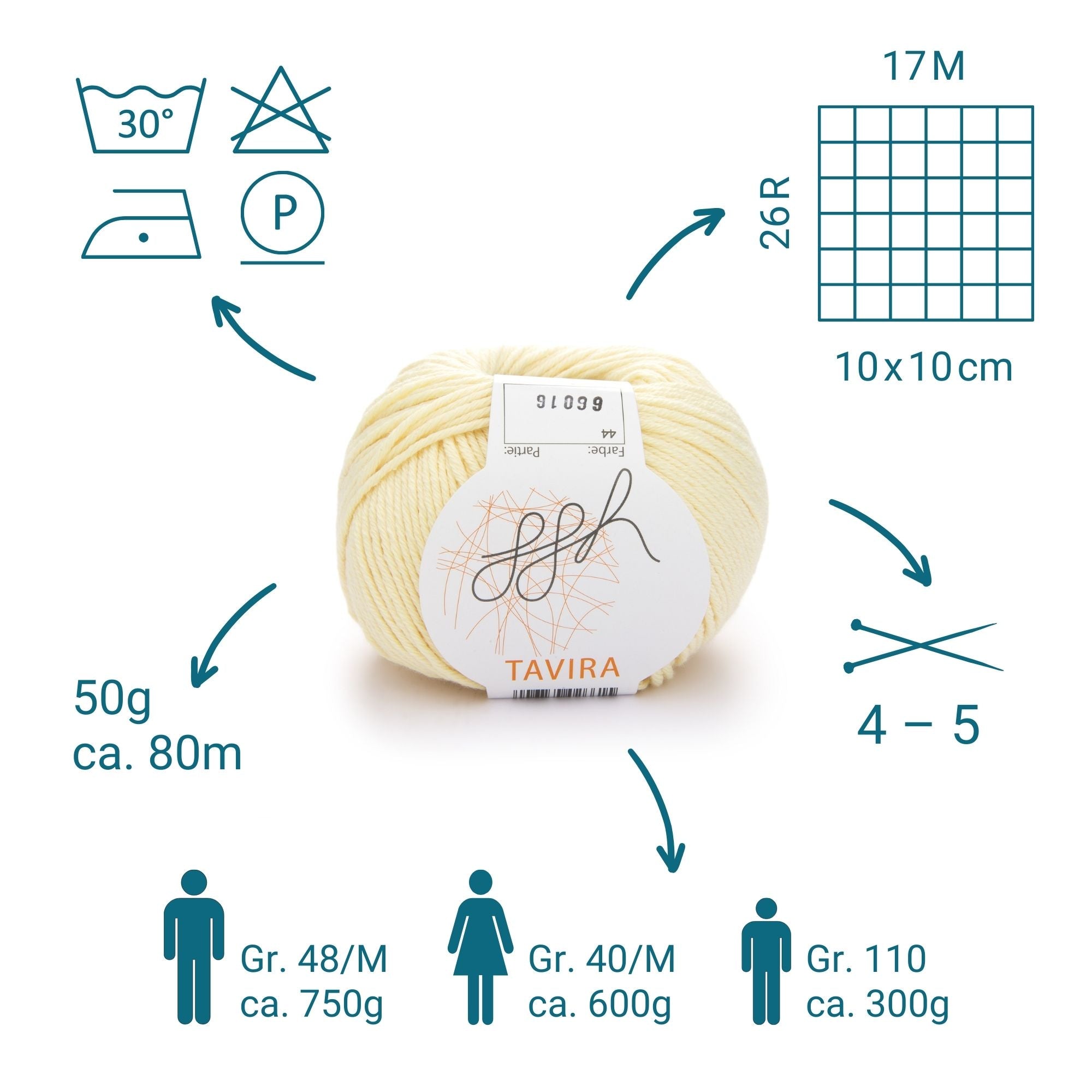 ggh Tavira | 100% Baumwolle | 80m/50g | 044 - Vanille - Rebecca - Online.de
