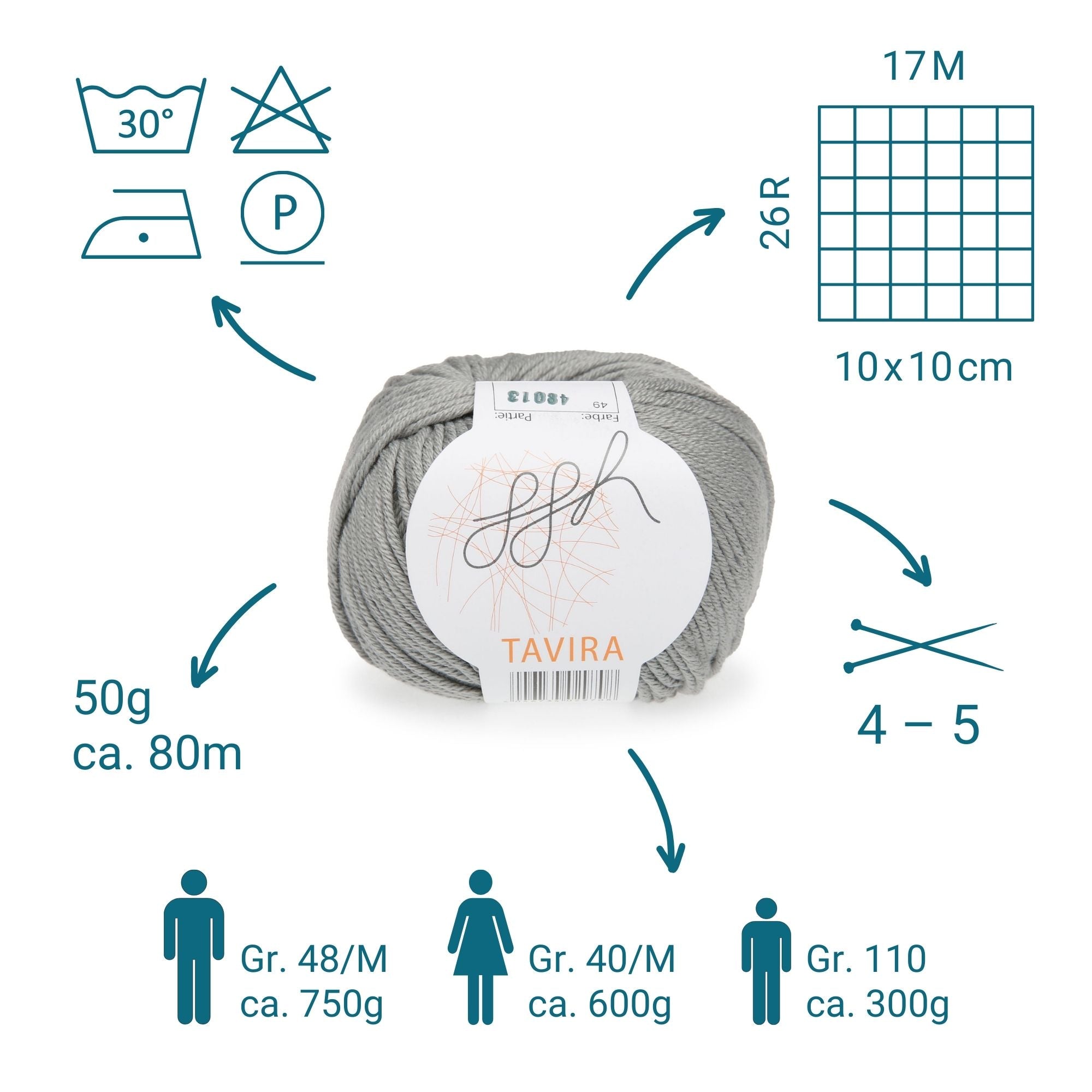 ggh Tavira | 100% Baumwolle | 80m/50g | 049 - Helles Khaki - Rebecca - Online.de