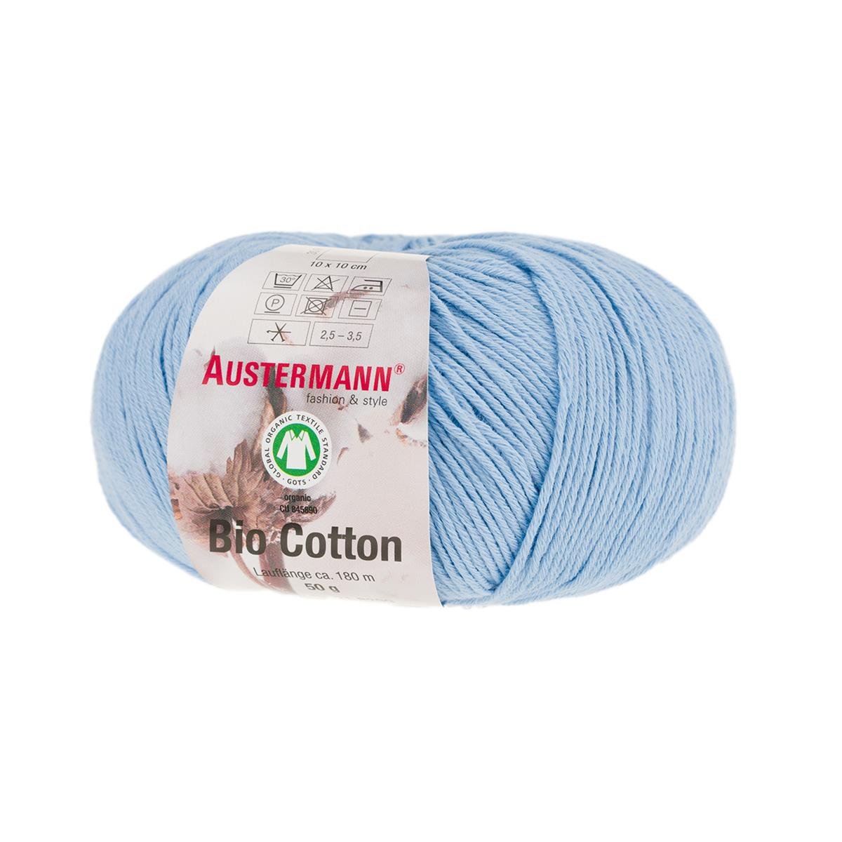 Gots Bio Cotton Uni | 180 M - 50 G | 26 - Hellblau - Rebecca - Online.de