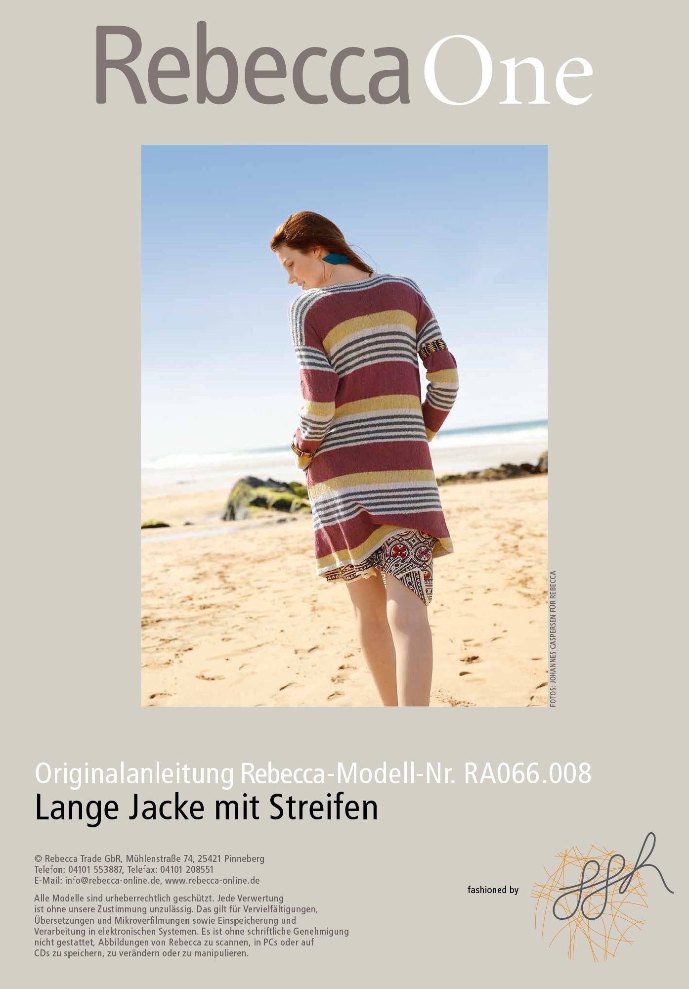 Lange Jacke mit Streifen - Rebecca - Online.de