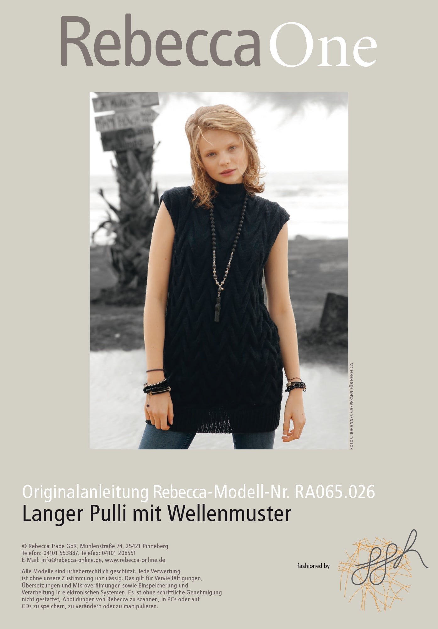 Langer Pulli mit Wellenmuster - Rebecca - Online.de