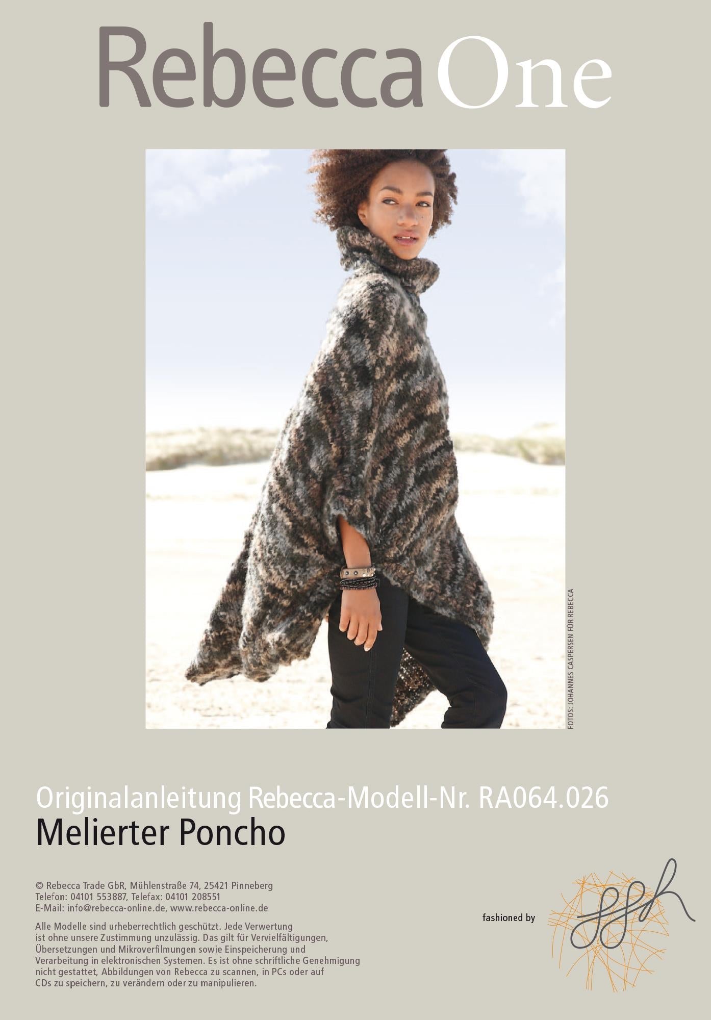 Melierter Poncho - Rebecca - Online.de