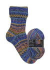 Opal Hundertwasser III | 4 - fach Sockenwolle 100g | Farbe 3207 - Rebecca - Online.de