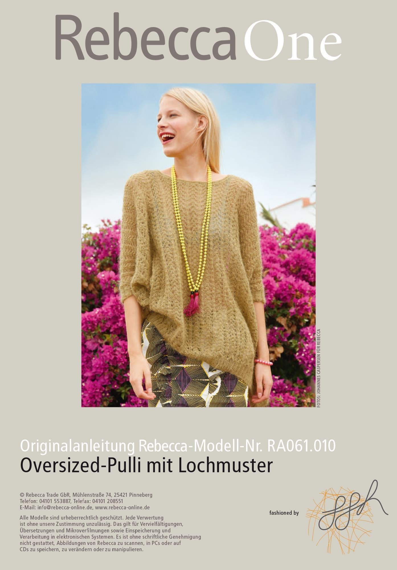 Oversized - Pulli mit Lochmuster - Rebecca - Online.de