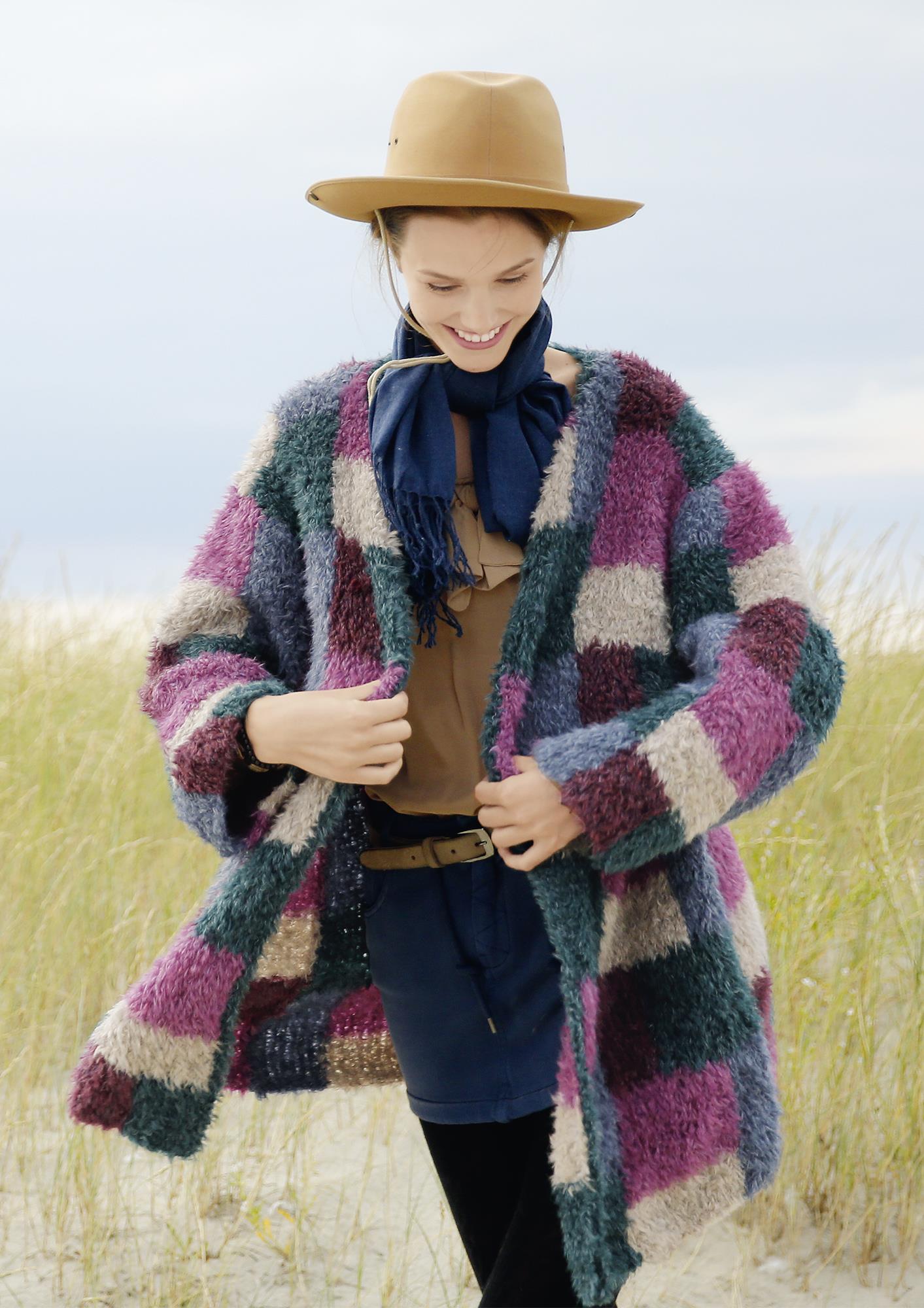 Plüschjacke mit Patchworkmuster - Rebecca - Online.de
