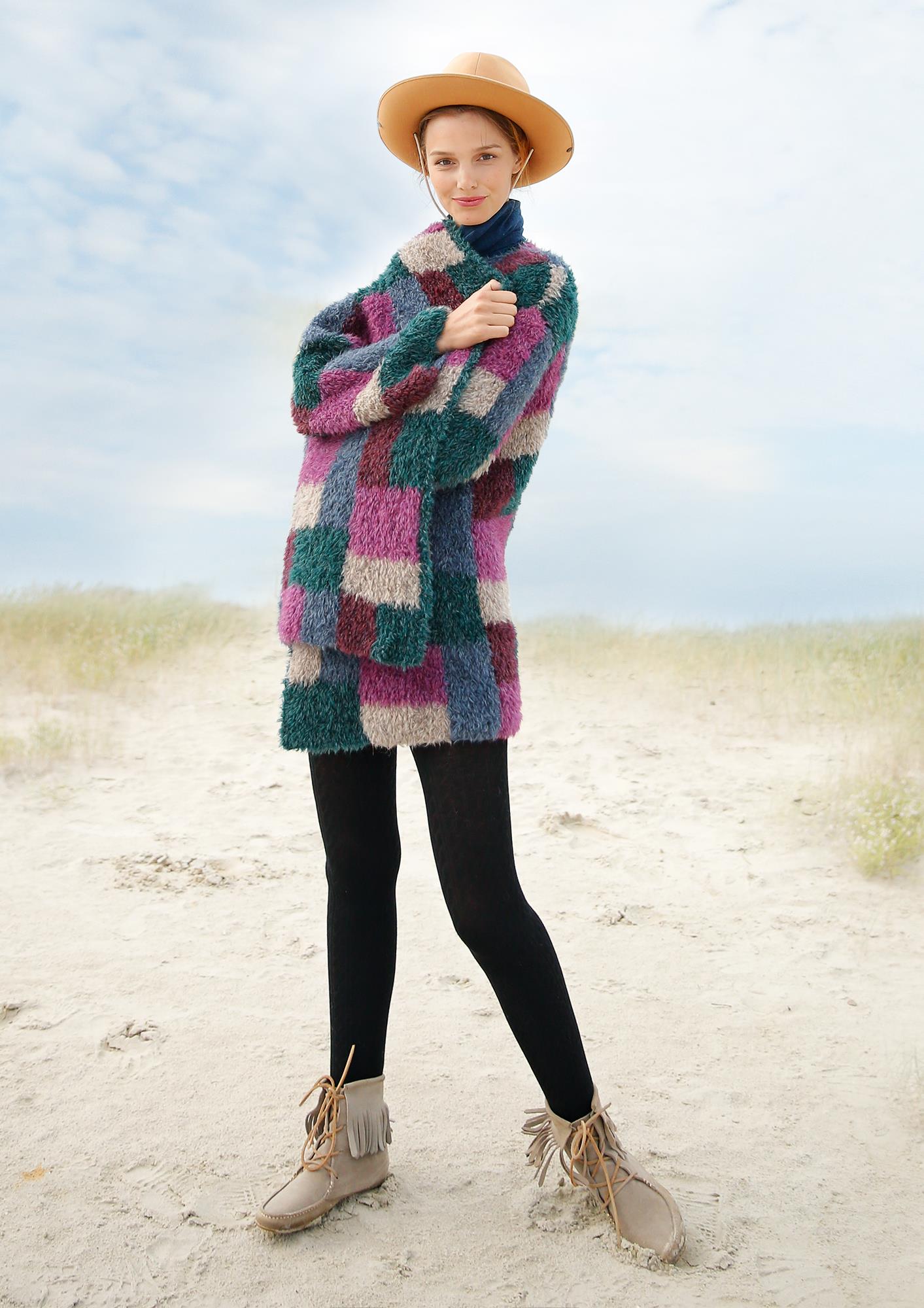 Plüschjacke mit Patchworkmuster - Rebecca - Online.de