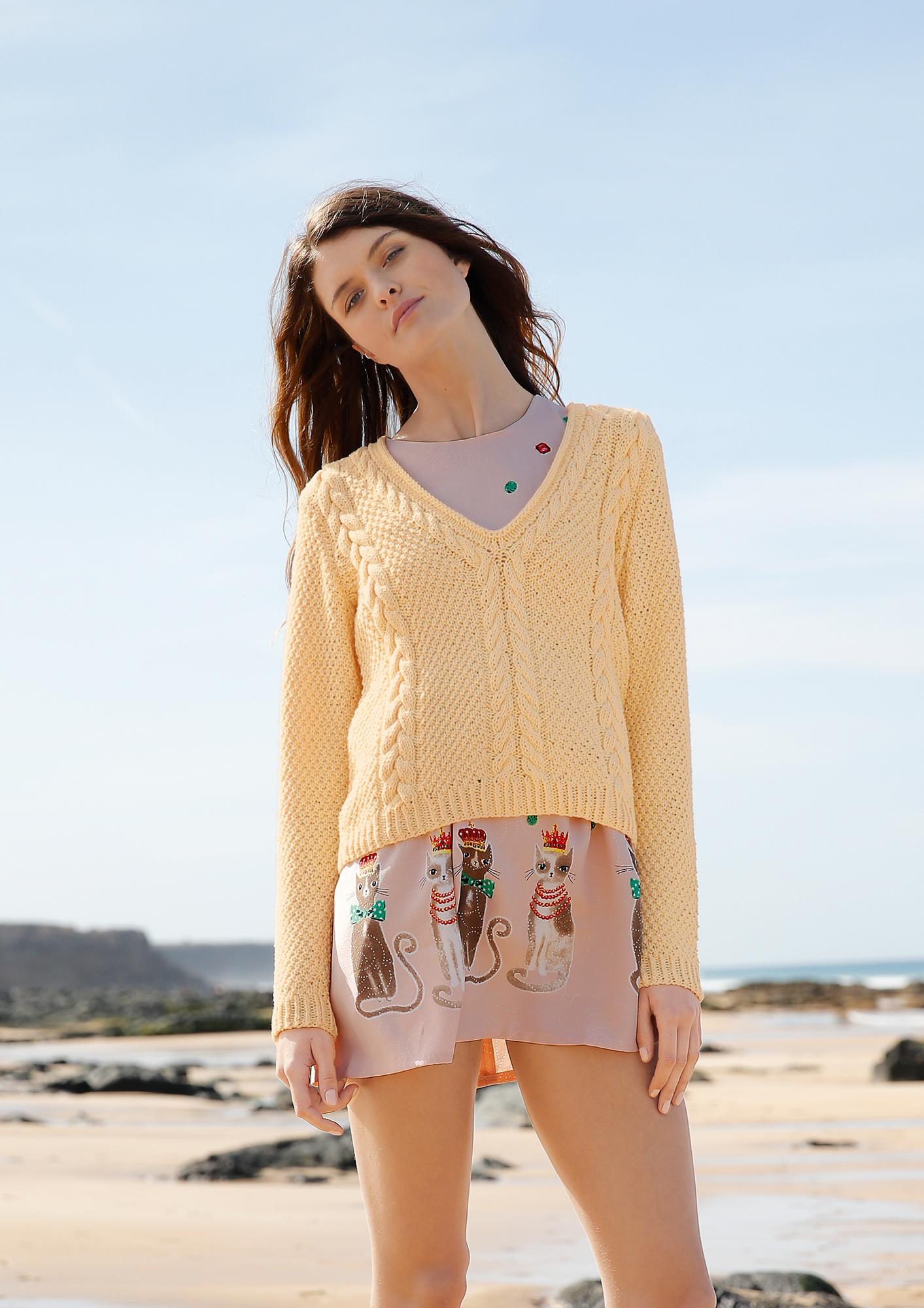 Pullover mit Zöpfen | rebecca-online.de