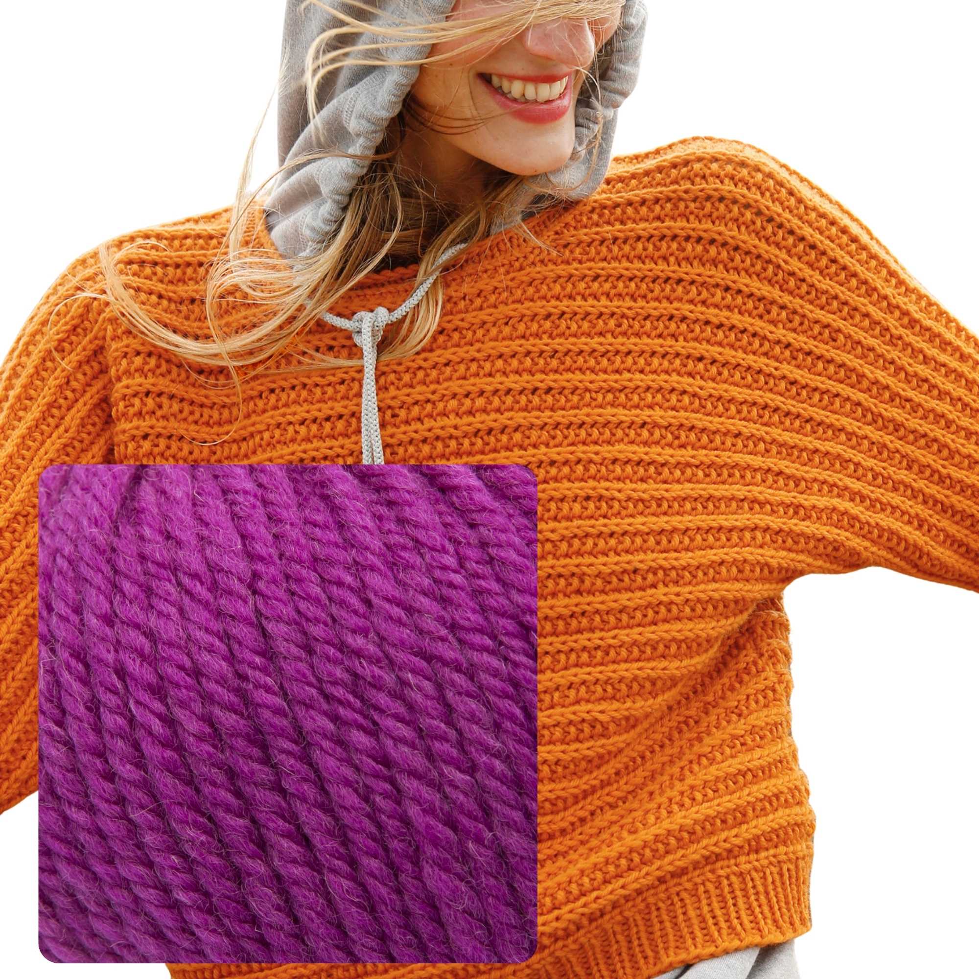 Quer gestrickter Pullover - rebecca - online.de