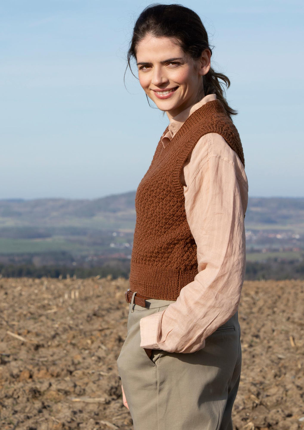 Pullover Rautenrelief