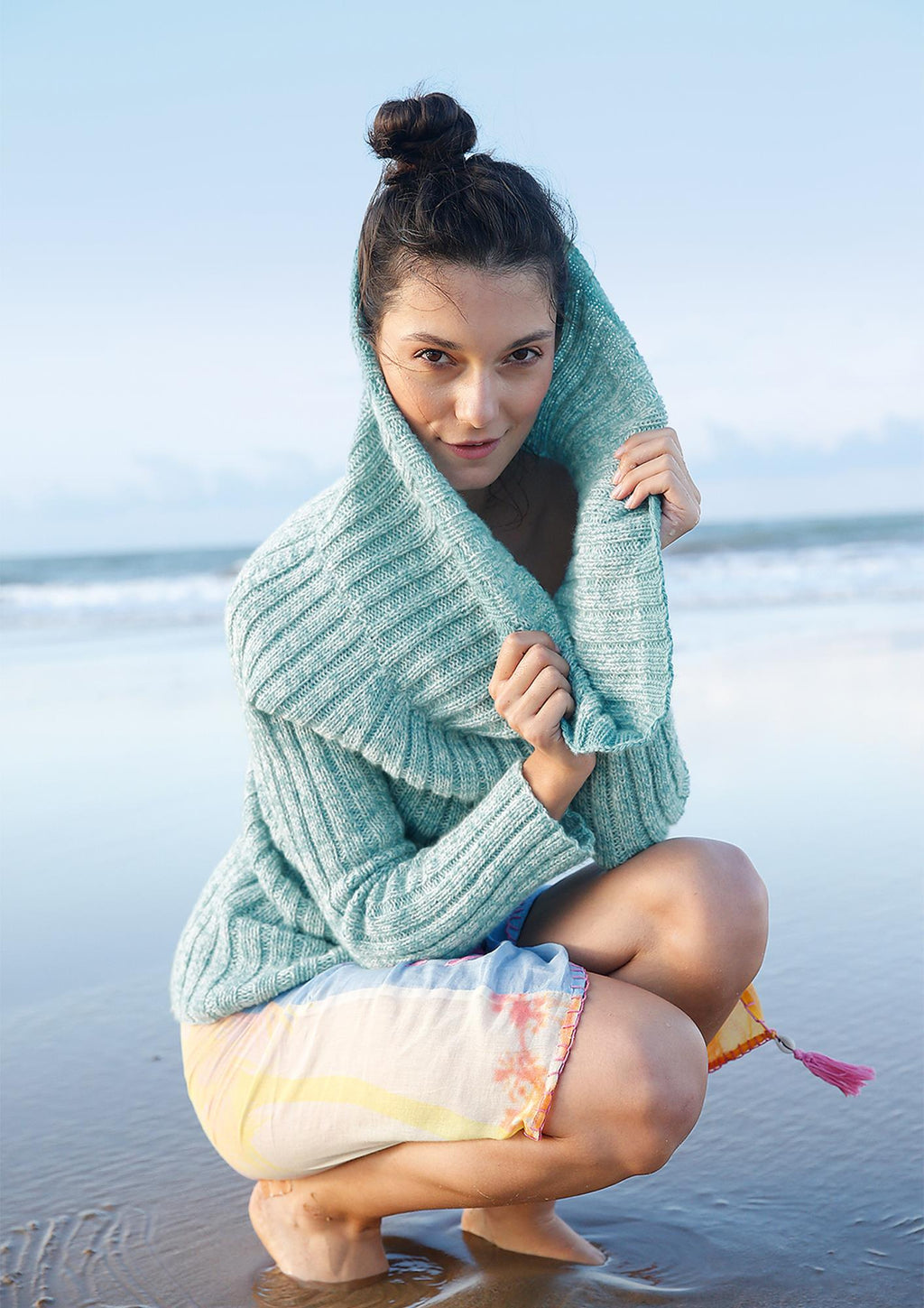 Rippenpullover mit großem Kragen | rebecca-online.de