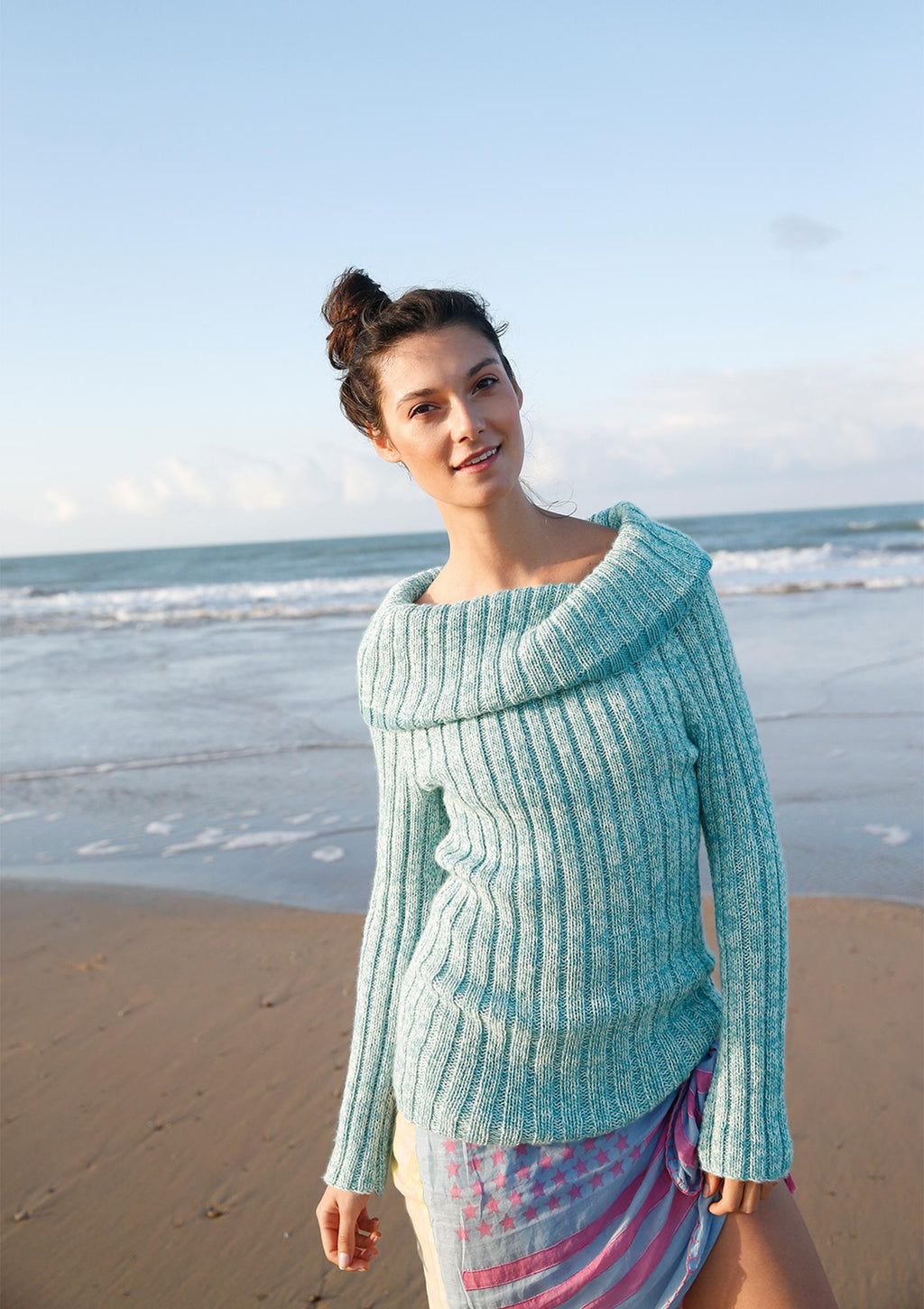 Rippenpullover mit großem Kragen | rebecca-online.de
