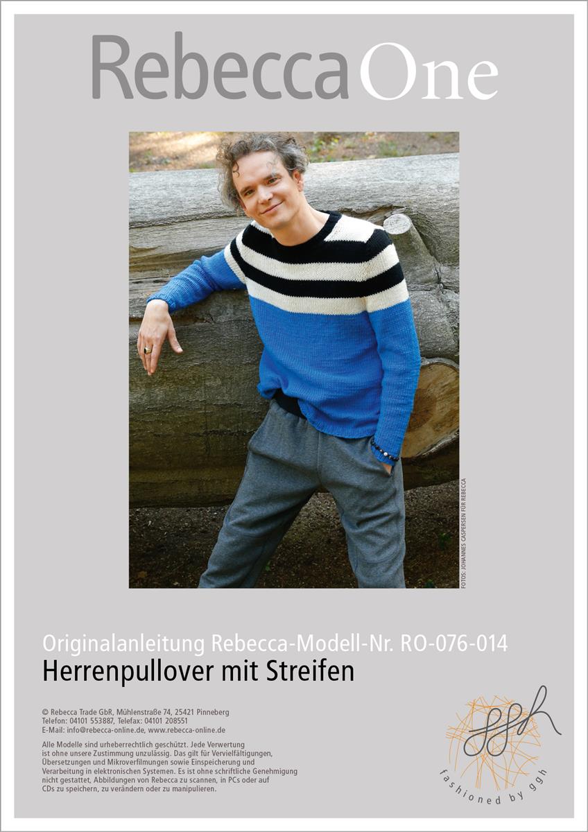 Strickanleitung - Herrenpullover mit Streifen