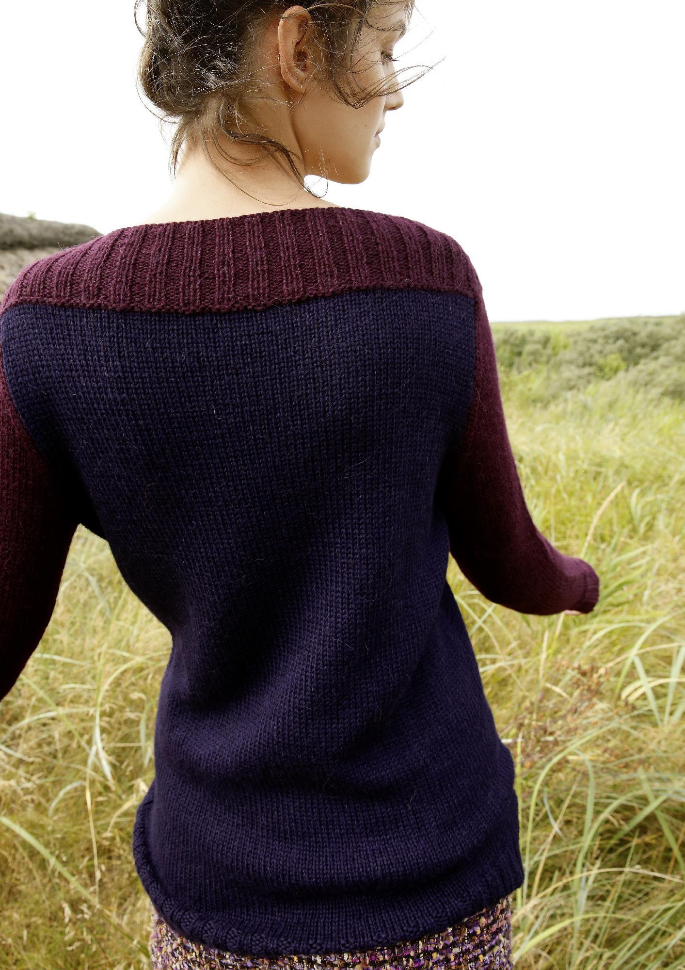 Strickanleitung - 2 - farbiger Pullover - Rebecca - Online.de