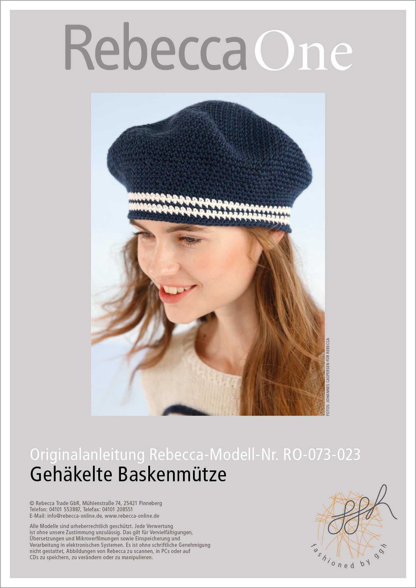 Strickanleitung - Gehäkelte Baskenmütze - Rebecca - Online.de