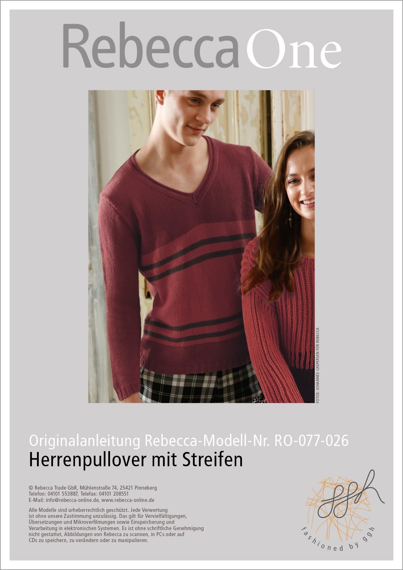 Strickanleitung - Gestreifter Herrenpullover - Rebecca - Online.de