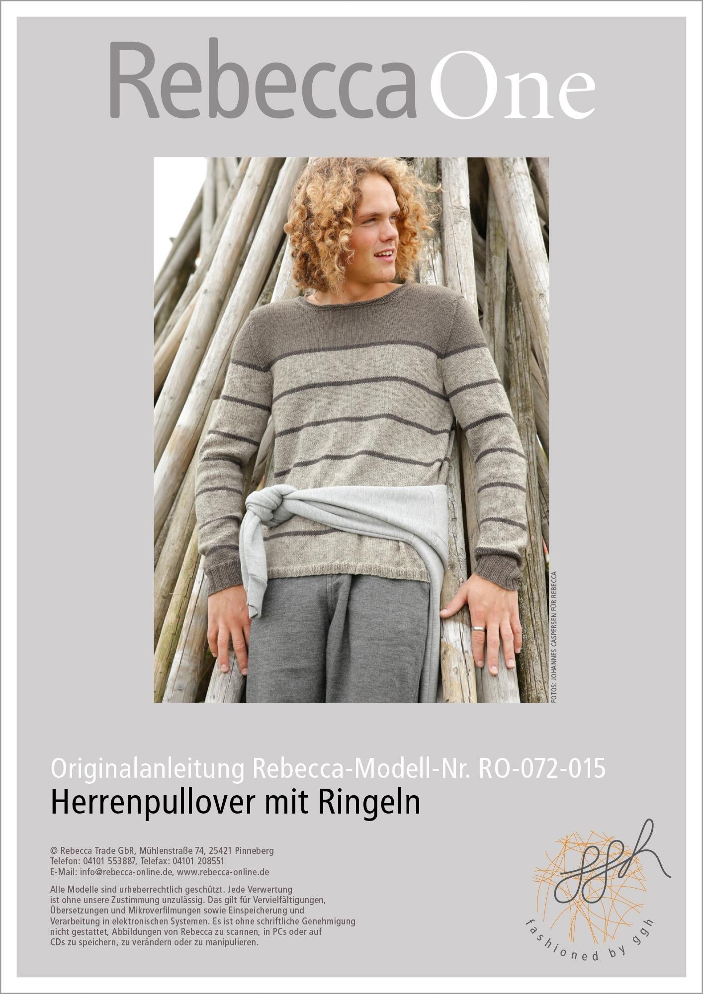 Strickanleitung - Herrenpullover mit Ringeln - Rebecca - Online.de
