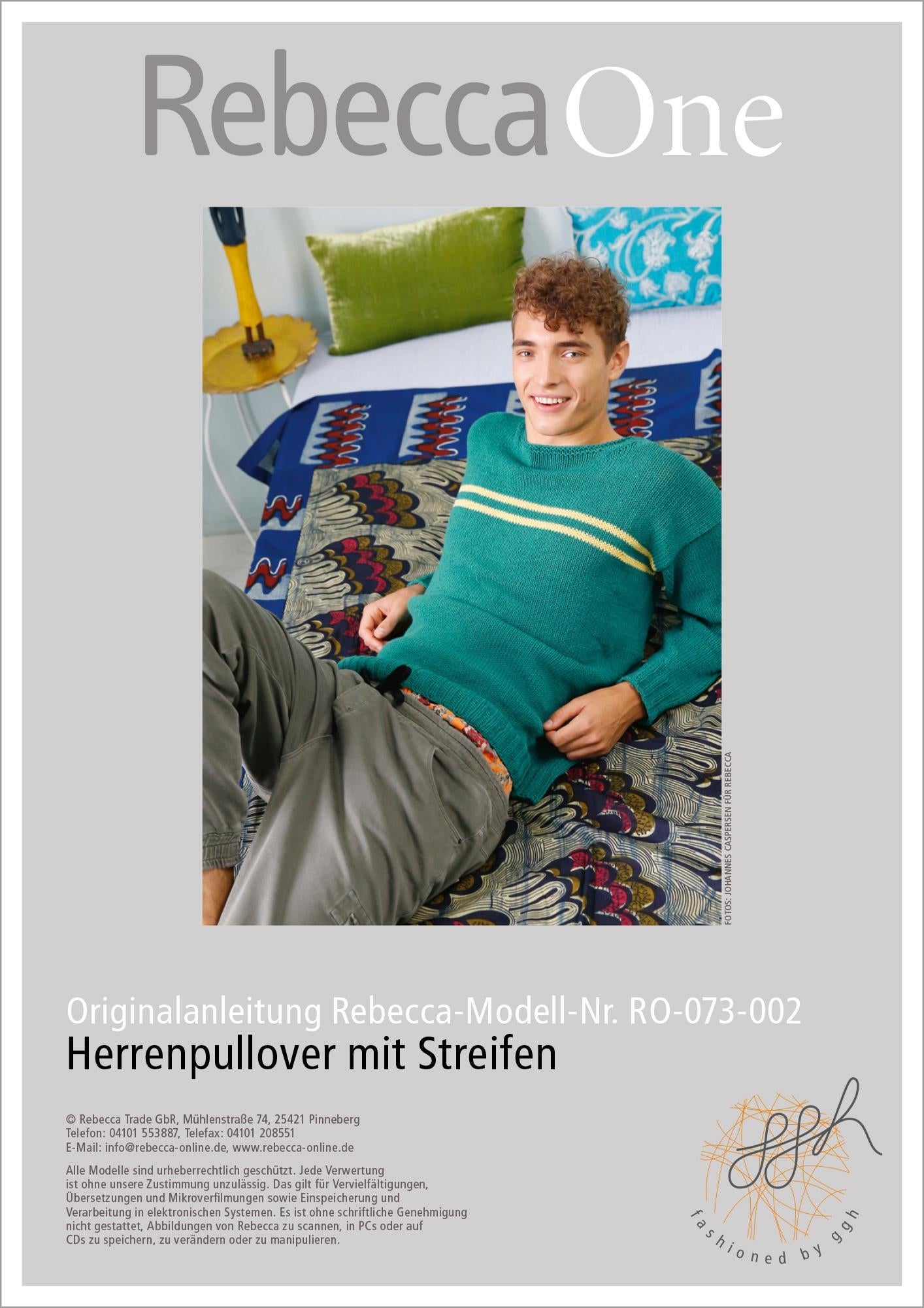 Strickanleitung - Herrenpullover mit Streifen - Rebecca - Online.de