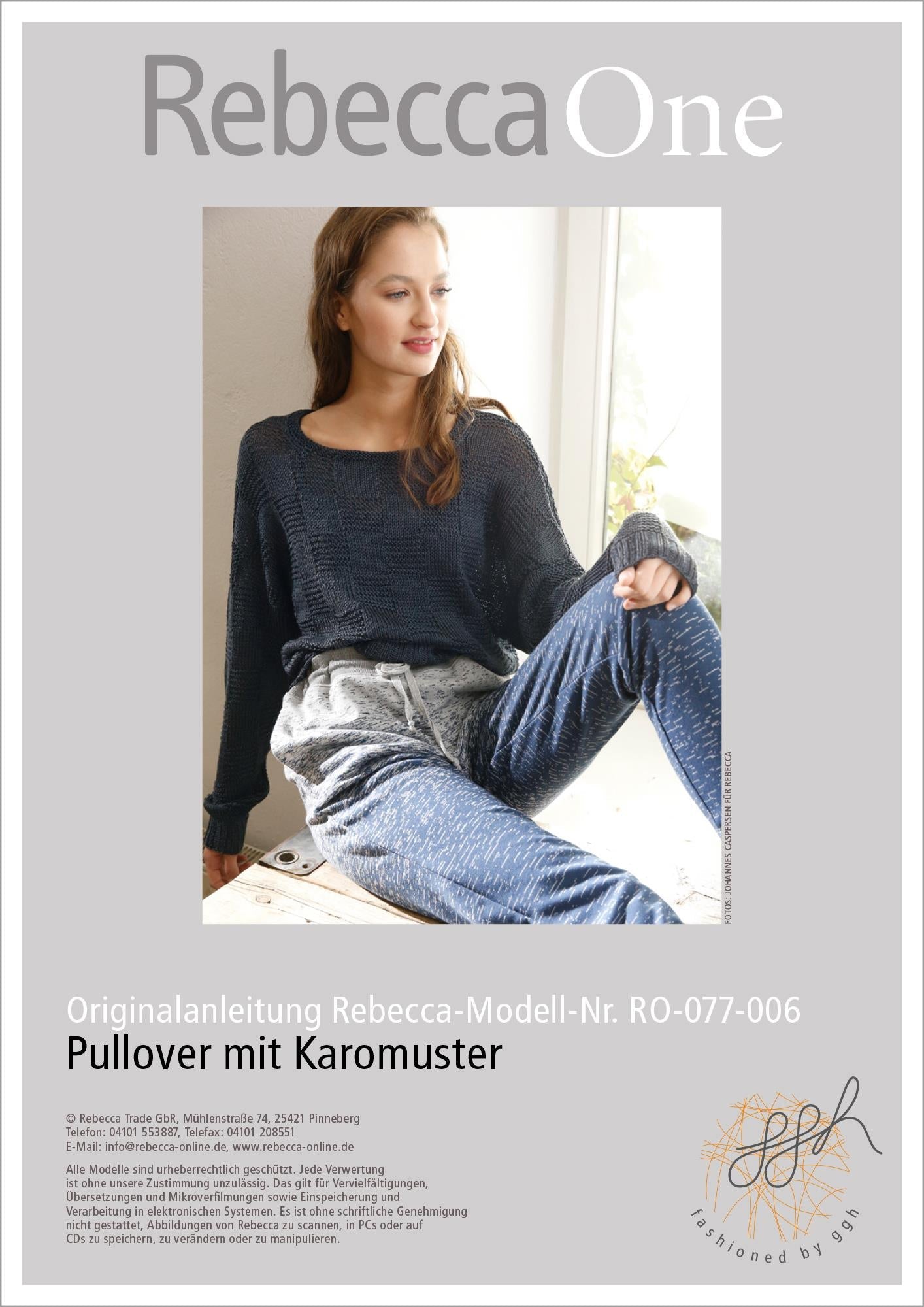 Strickanleitung - Kurzer Pulli mit Karomuster - Rebecca - Online.de