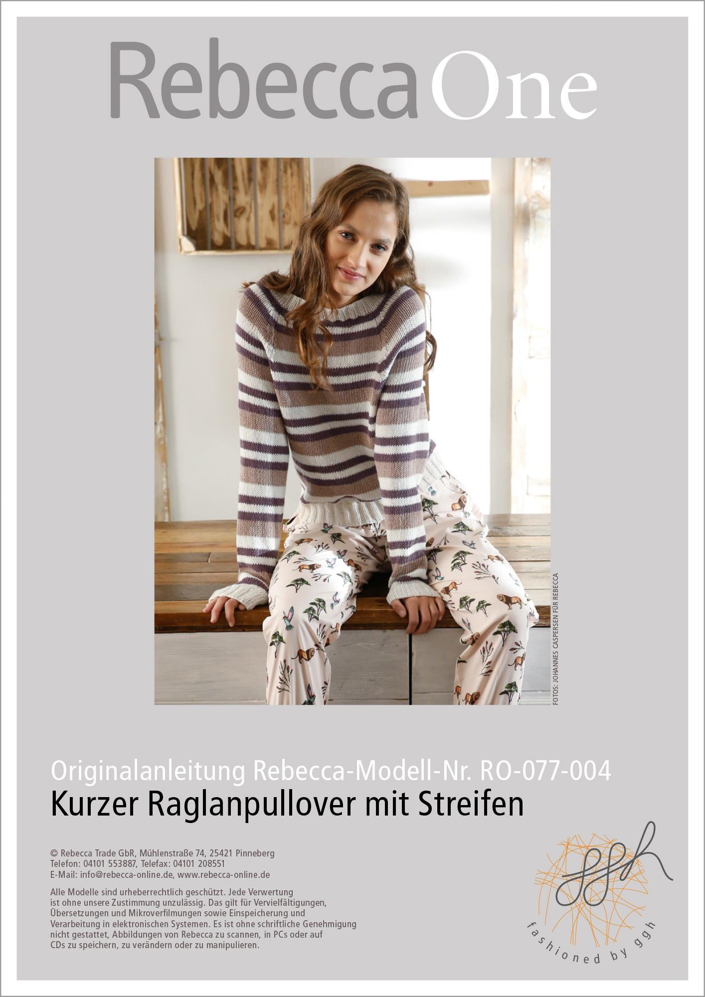 Strickanleitung - Kurzer Raglanpullover - Rebecca - Online.de