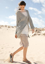 Strickanleitung - Lange Jacke im Perlmuster - Rebecca - Online.de