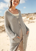 Strickanleitung - Lange Jacke im Perlmuster - Rebecca - Online.de