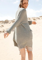 Strickanleitung - Lange Jacke im Perlmuster - Rebecca - Online.de