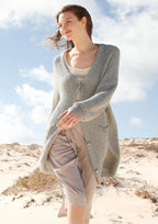 Strickanleitung - Lange Jacke im Perlmuster - Rebecca - Online.de