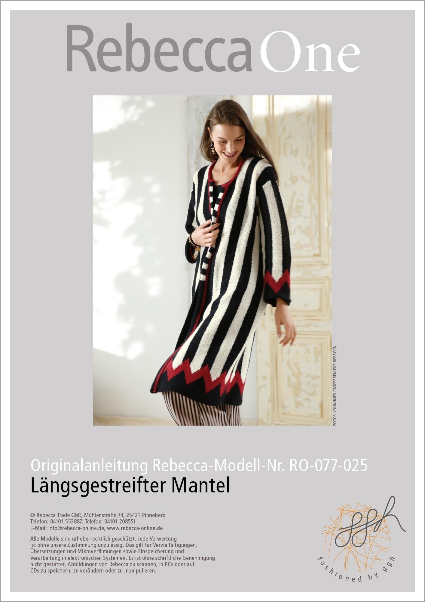 Strickanleitung - Längsgestreifter Mantel - Rebecca - Online.de