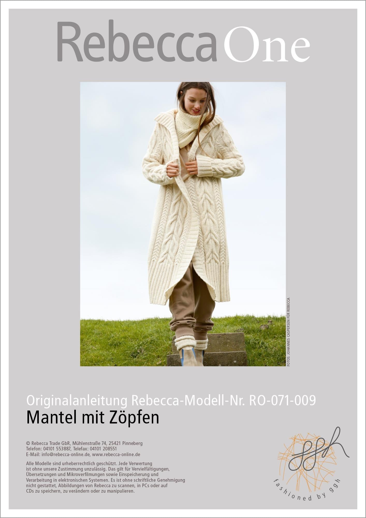Strickanleitung - Mantel mit Zöpfen - Rebecca - Online.de