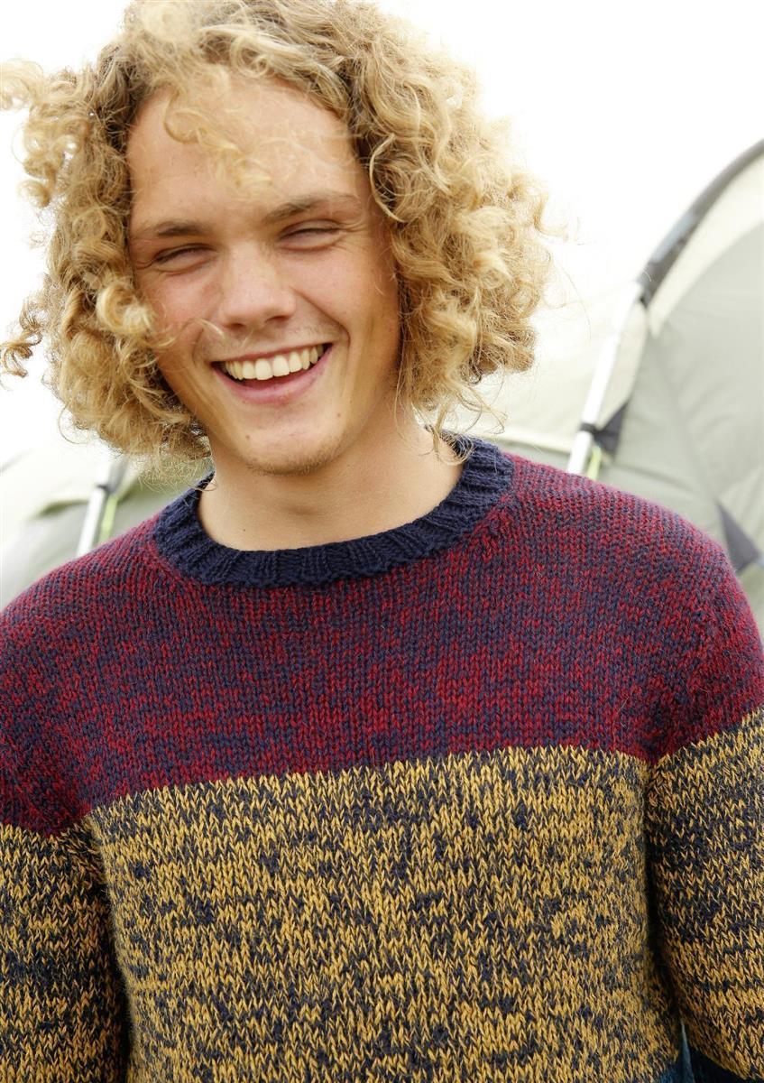 Strickanleitung - Melierter Herrenpullover - Rebecca - Online.de