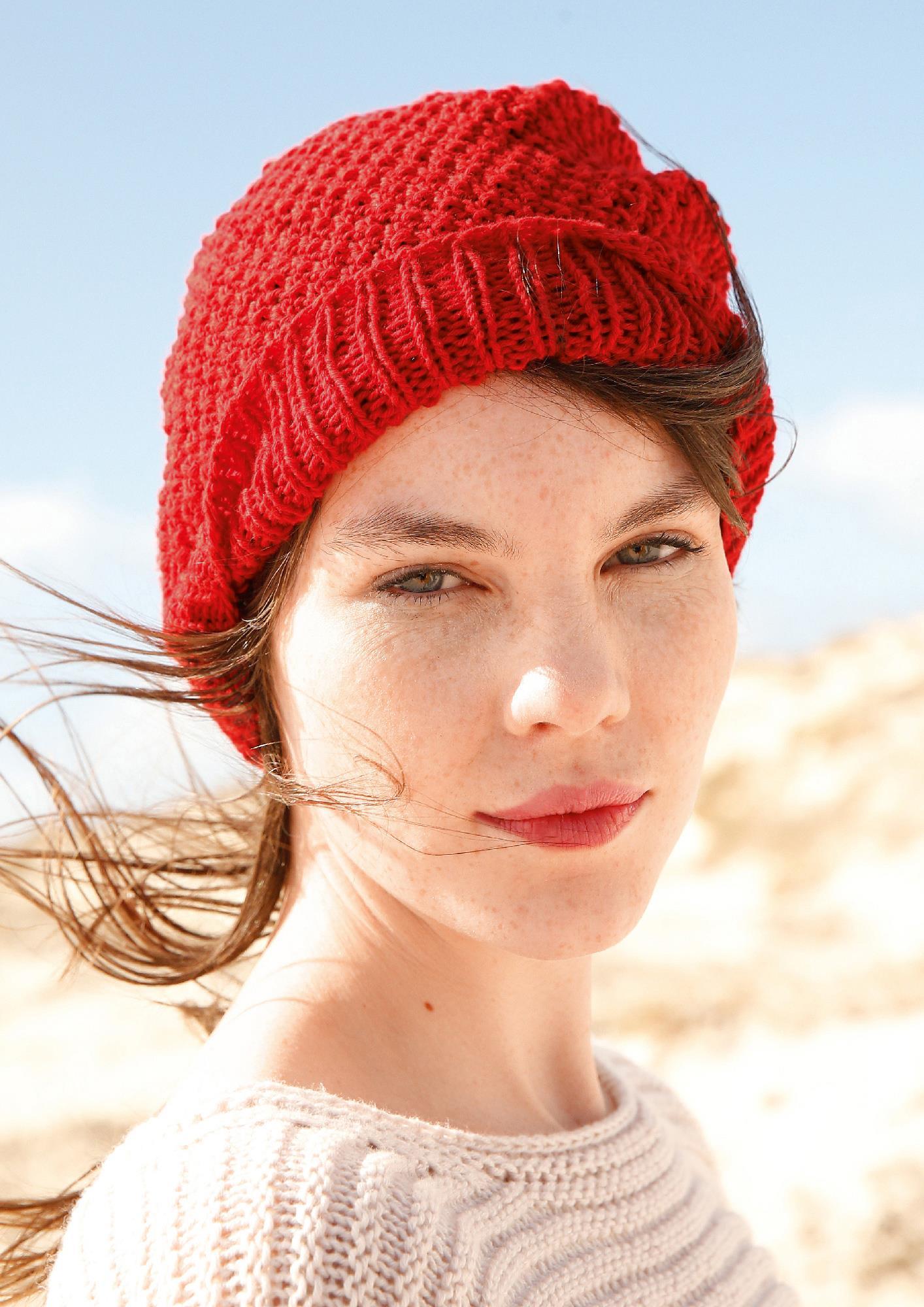 Strickanleitung - Mütze im Perlmuster - Rebecca - Online.de