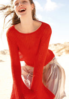Strickanleitung - Pulli mit glockigen Ärmeln - Rebecca - Online.de