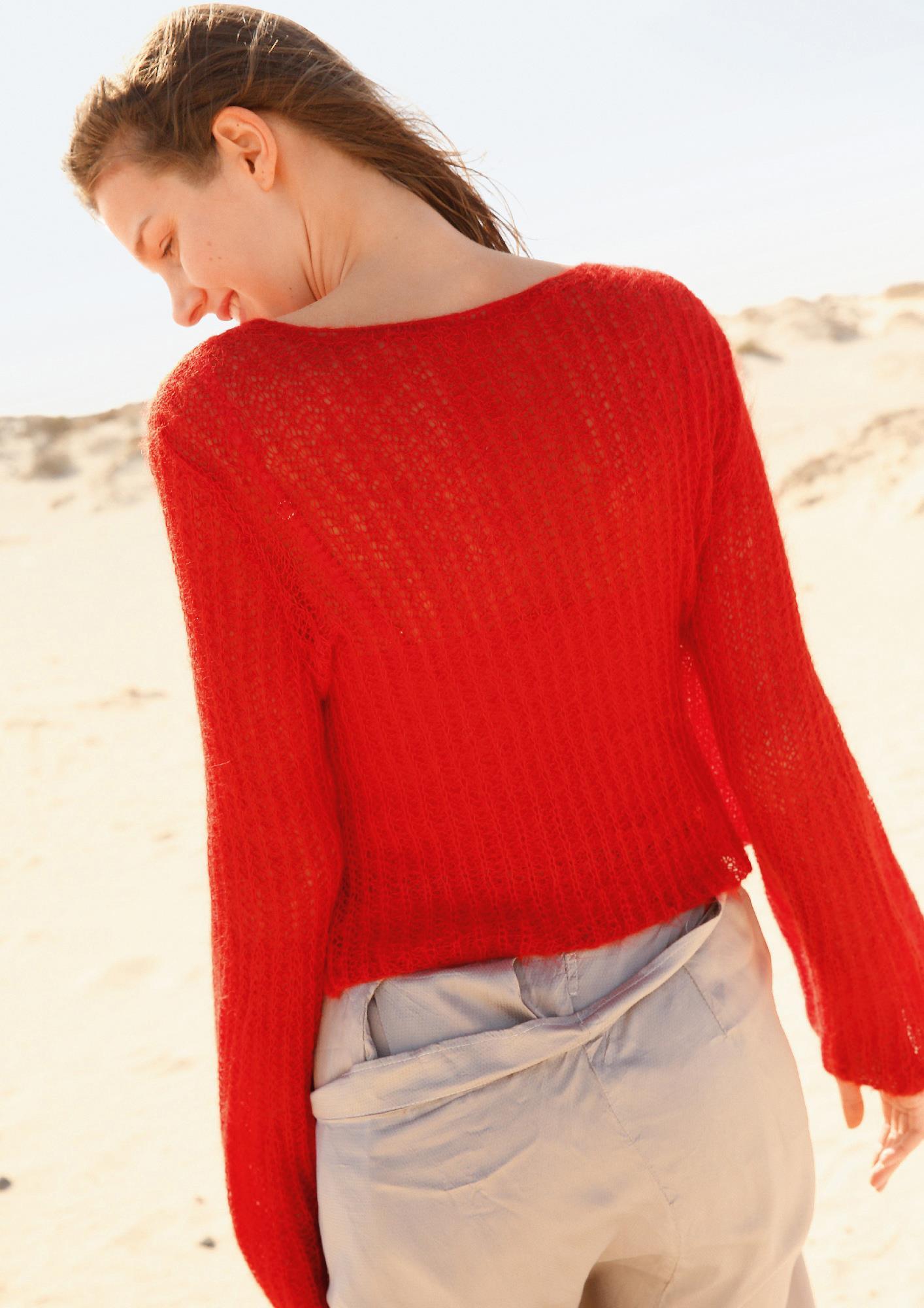 Strickanleitung - Pulli mit glockigen Ärmeln - Rebecca - Online.de