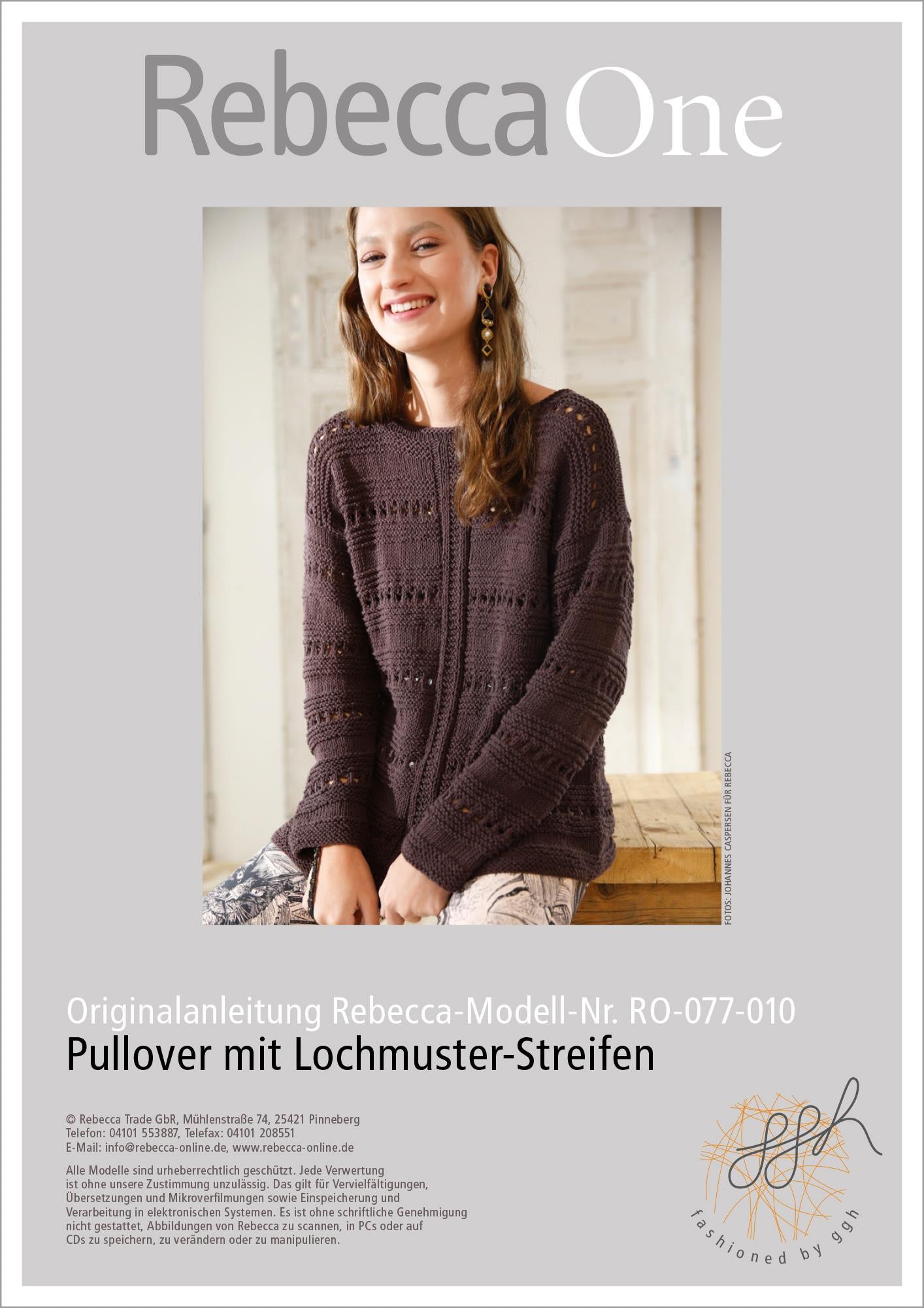 Strickanleitung - Pulli mit Musterstreifen - Rebecca - Online.de
