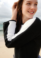 Strickanleitung - Pullover in Schwarz - Weiß - Rebecca - Online.de