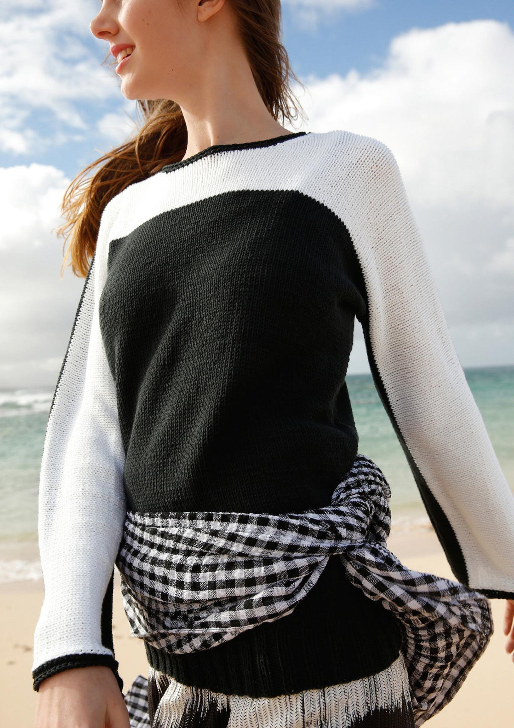 Strickanleitung - Pullover in Schwarz - Weiß - Rebecca - Online.de