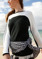 Strickanleitung - Pullover in Schwarz - Weiß - Rebecca - Online.de