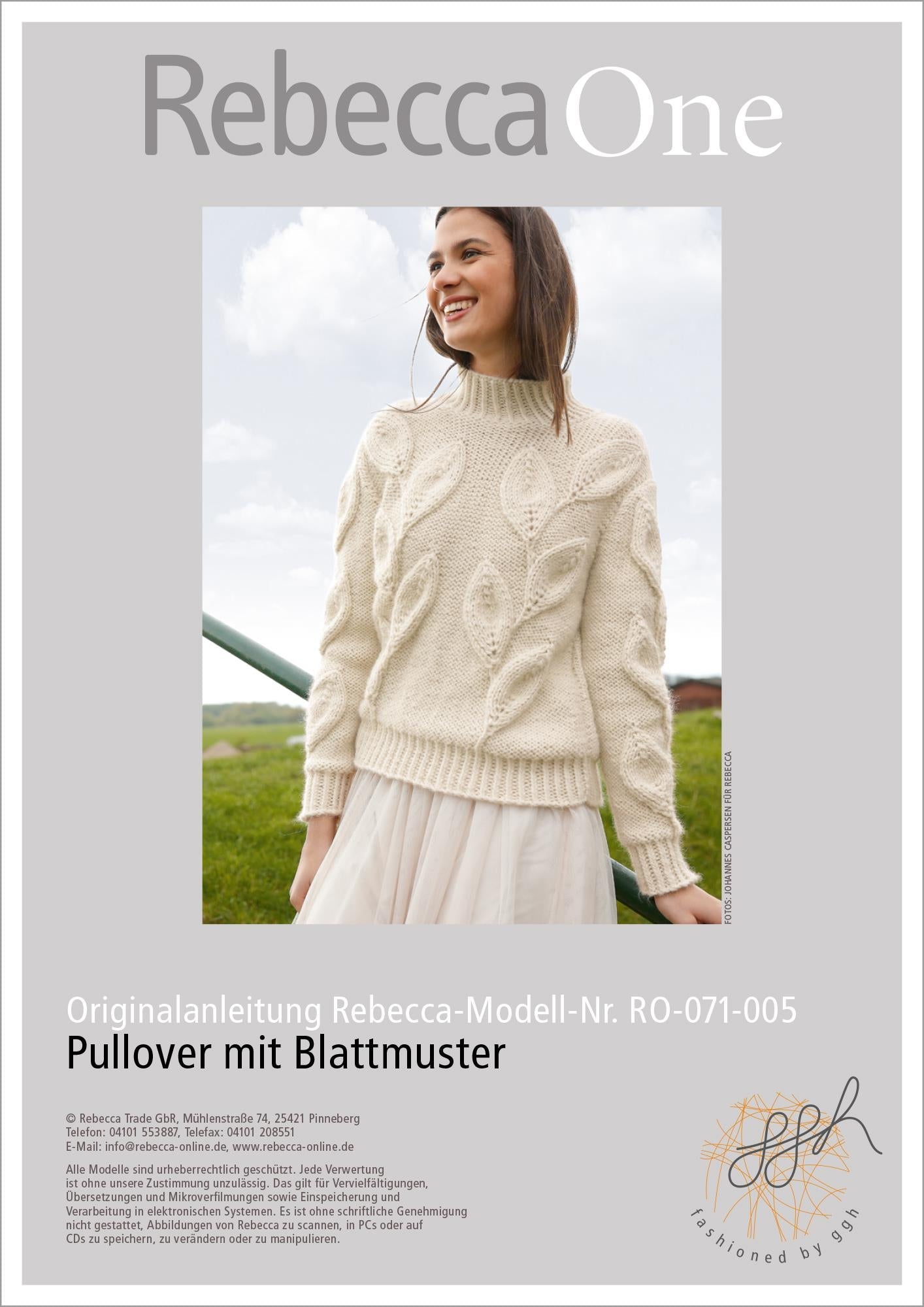 Strickanleitung - Pullover mit Blattmuster - Rebecca - Online.de