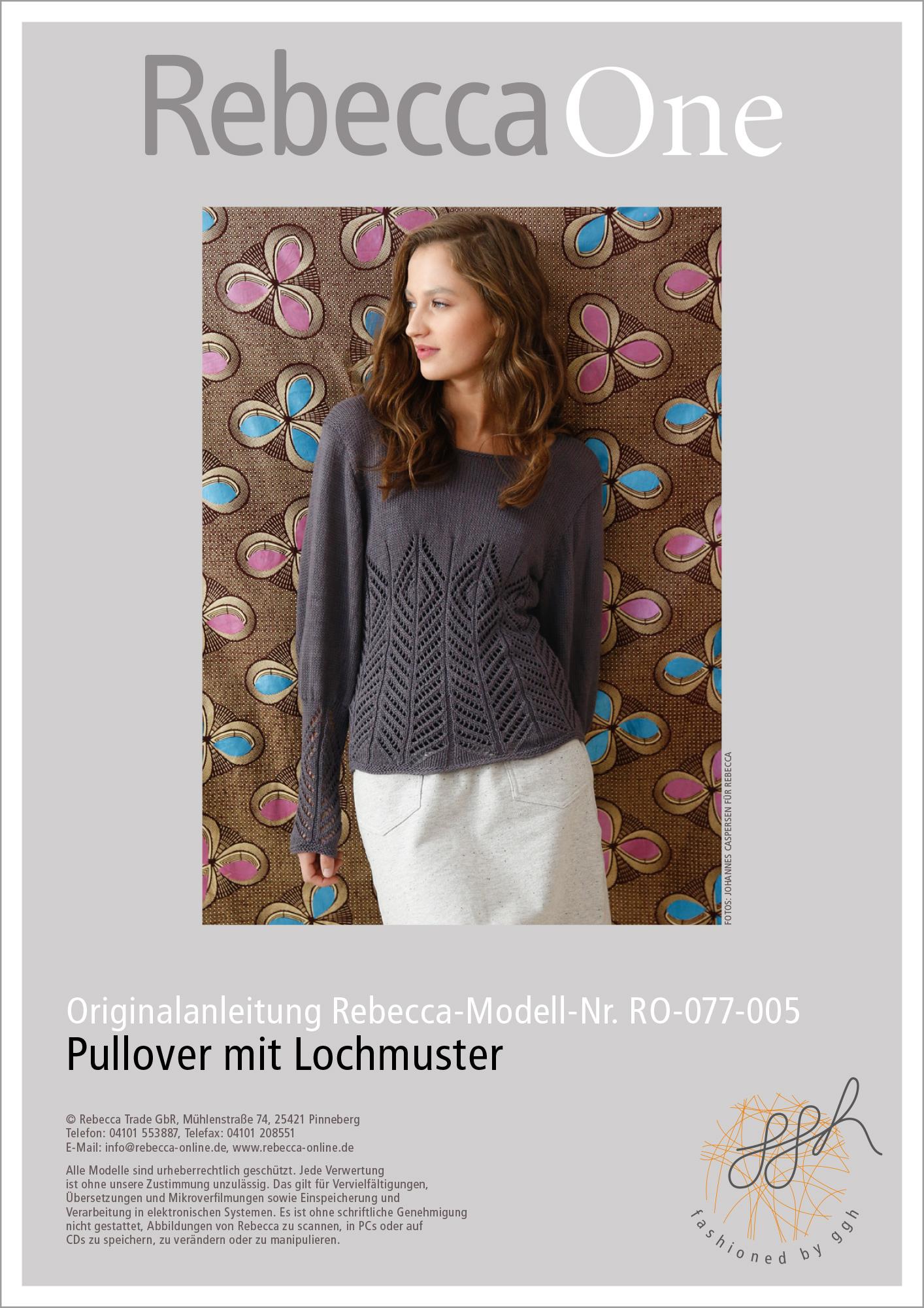 Strickanleitung - Pullover mit Lochmuster - Rebecca - Online.de