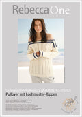 Strickanleitung - Pullover mit Lochmuster - Rippen | rebecca - online.de