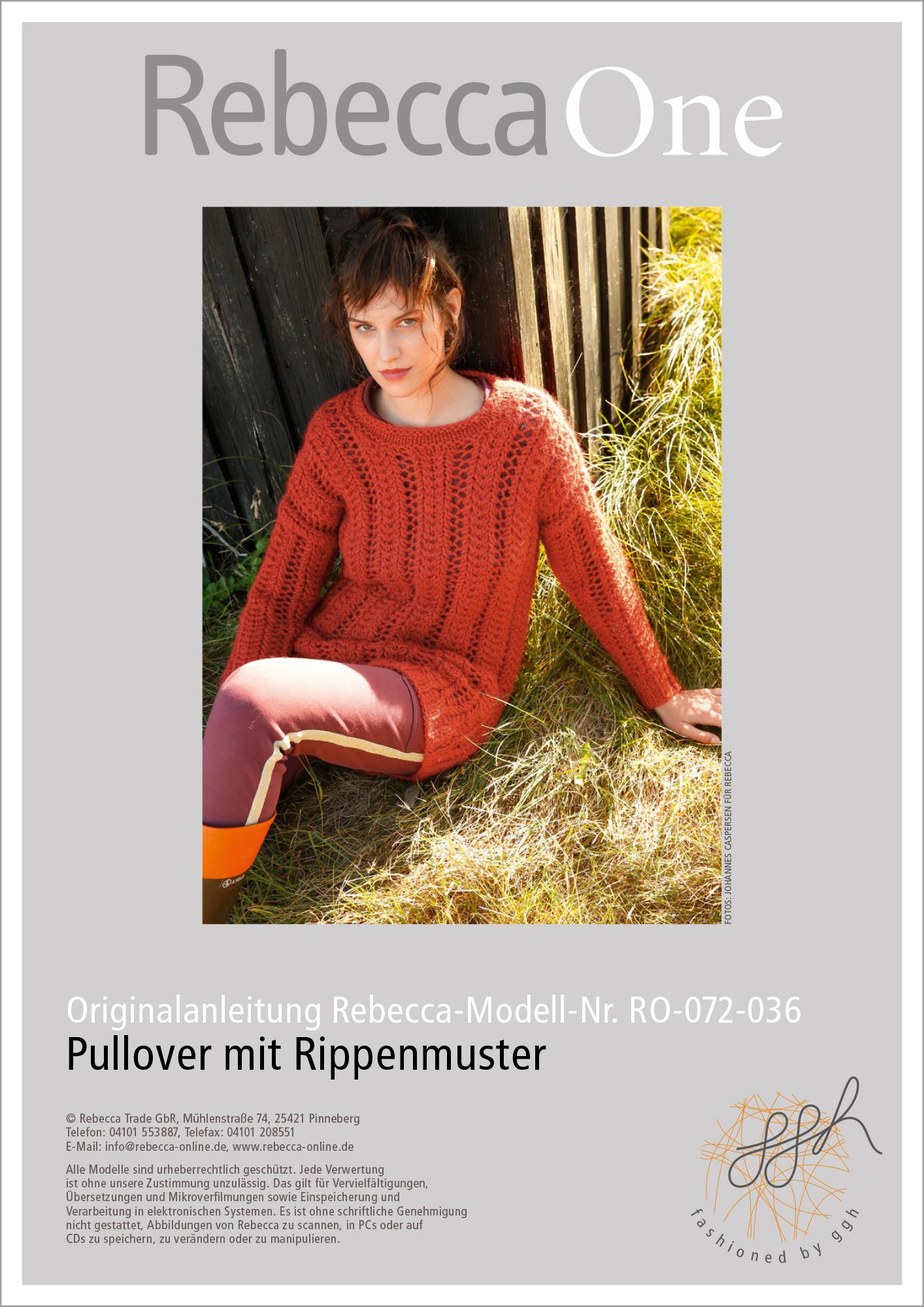 Strickanleitung - Pullover mit Rippenmuster - Rebecca - Online.de