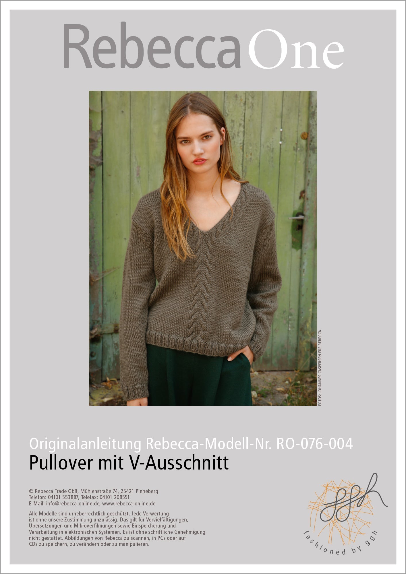 Strickanleitung - Pullover mit V - Ausschnitt - Rebecca - Online.de