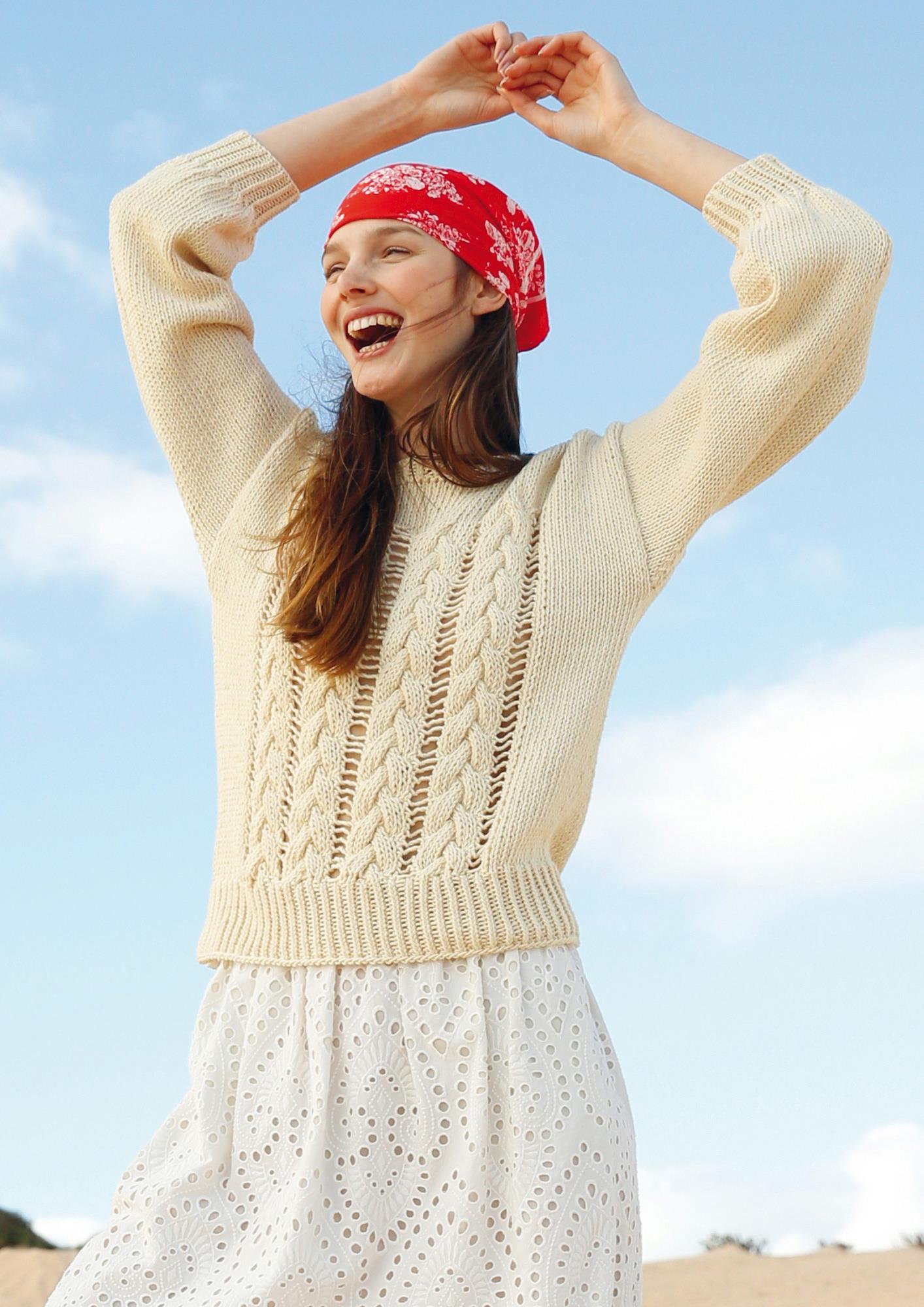 Strickanleitung - Pullover mit Zöpfen - Rebecca - Online.de