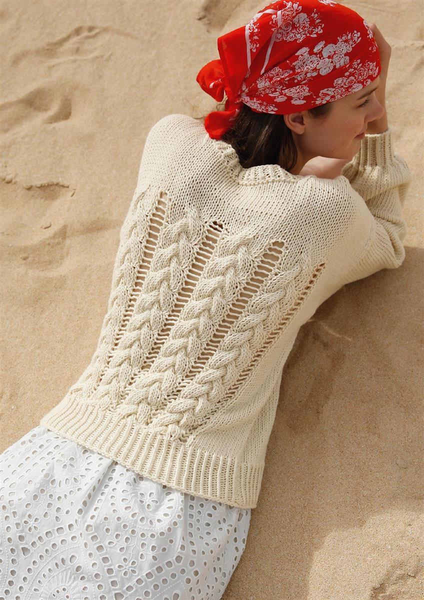 Strickanleitung - Pullover mit Zöpfen - Rebecca - Online.de