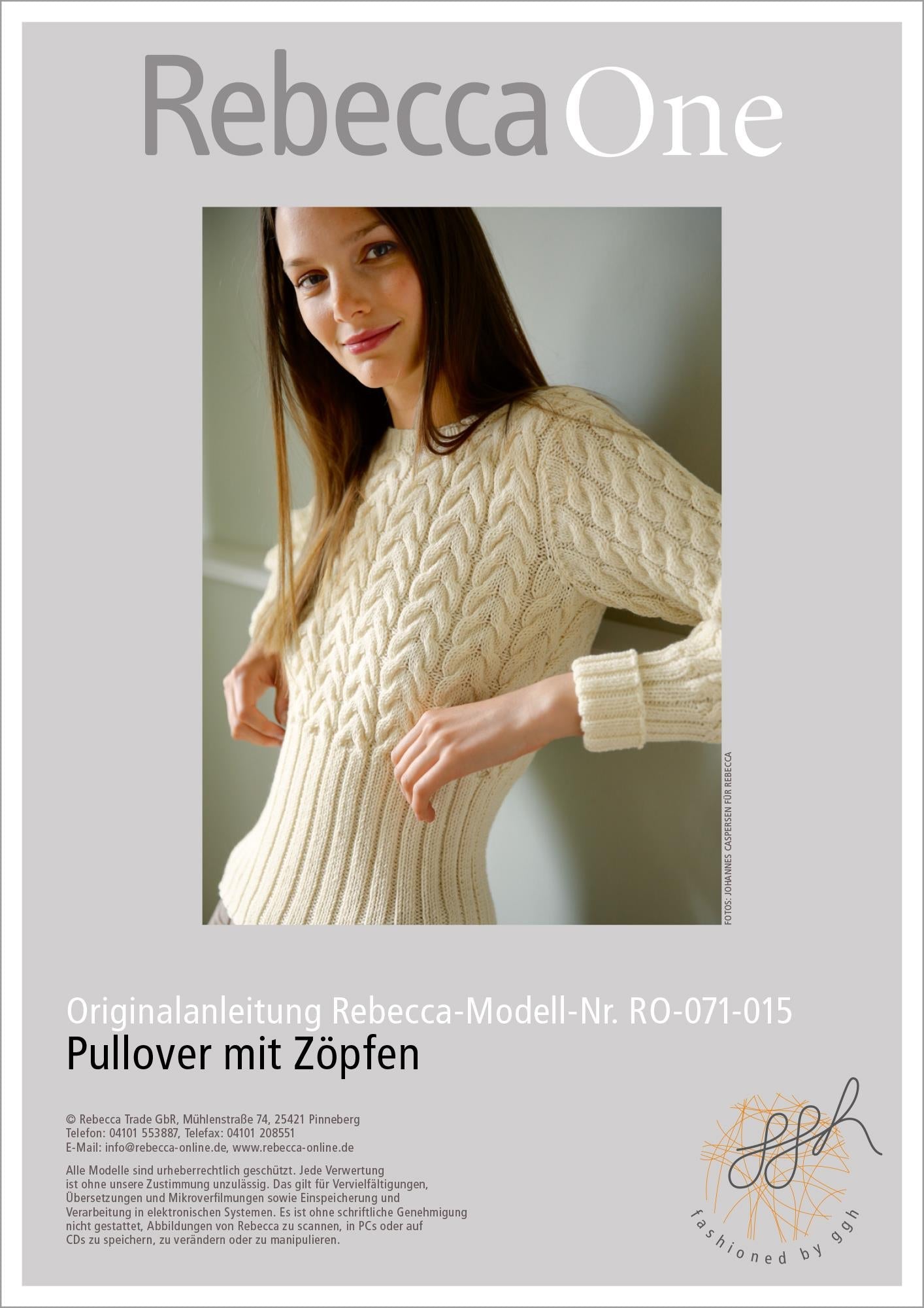 Strickanleitung - Pullover mit Zöpfen - Rebecca - Online.de