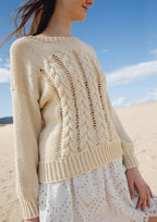 Strickanleitung - Pullover mit Zöpfen - Rebecca - Online.de