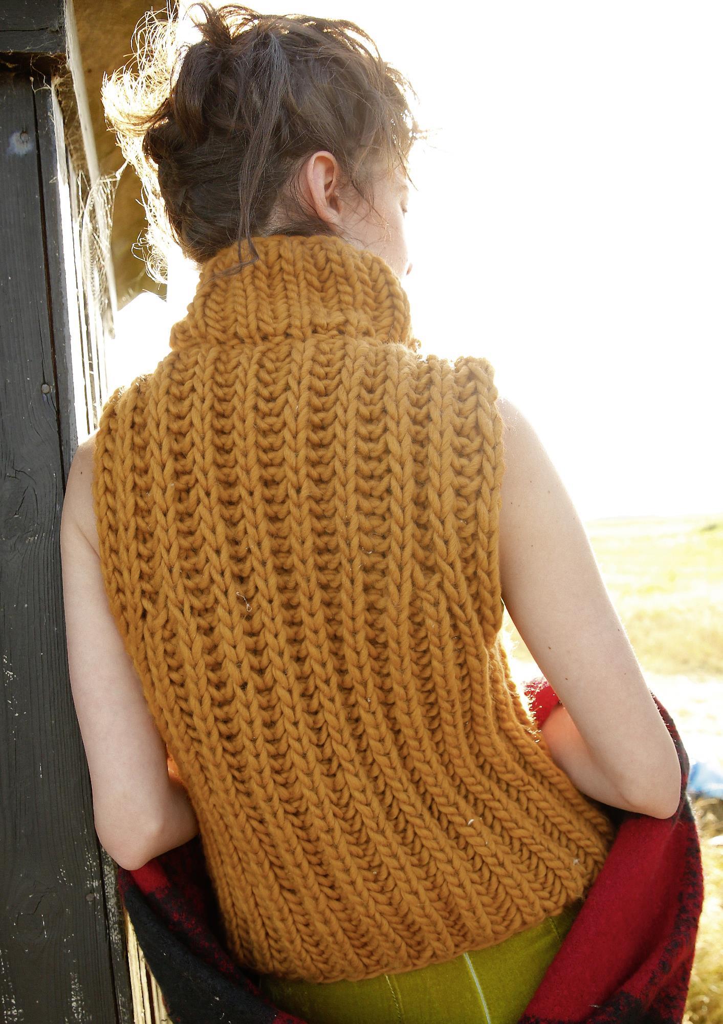 Strickanleitung - Pullunder mit Stehkragen - Rebecca - Online.de
